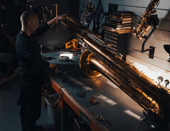 Specialist saxophone preparation in the SAX workshop