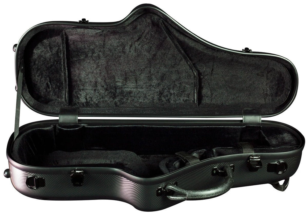 Champion Polycarbonate Shaped Case - Alto Saxophone - Black Grid - SAX
