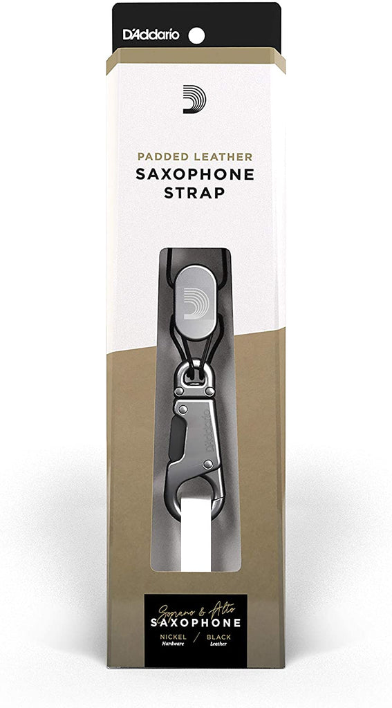 D'Addario Padded Leather Saxophone Strap - SAX