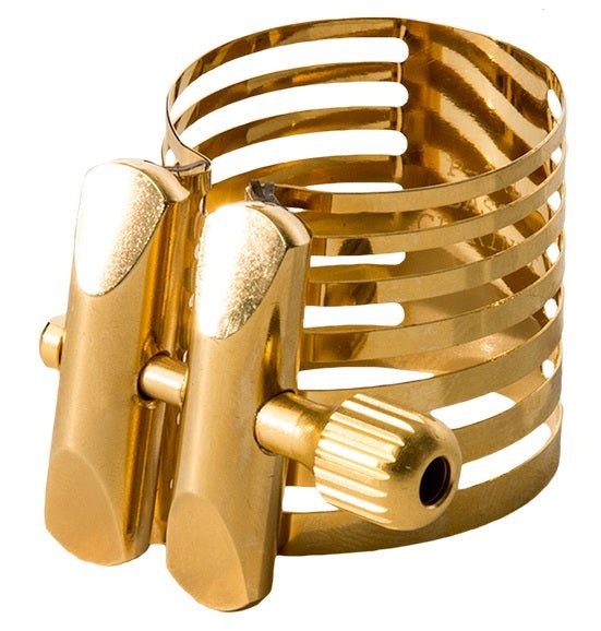 Legatura Rovner Oro/Platino Per Sax Soprano - Modello PG-1RVS Per Boccagli In Gomma Dura